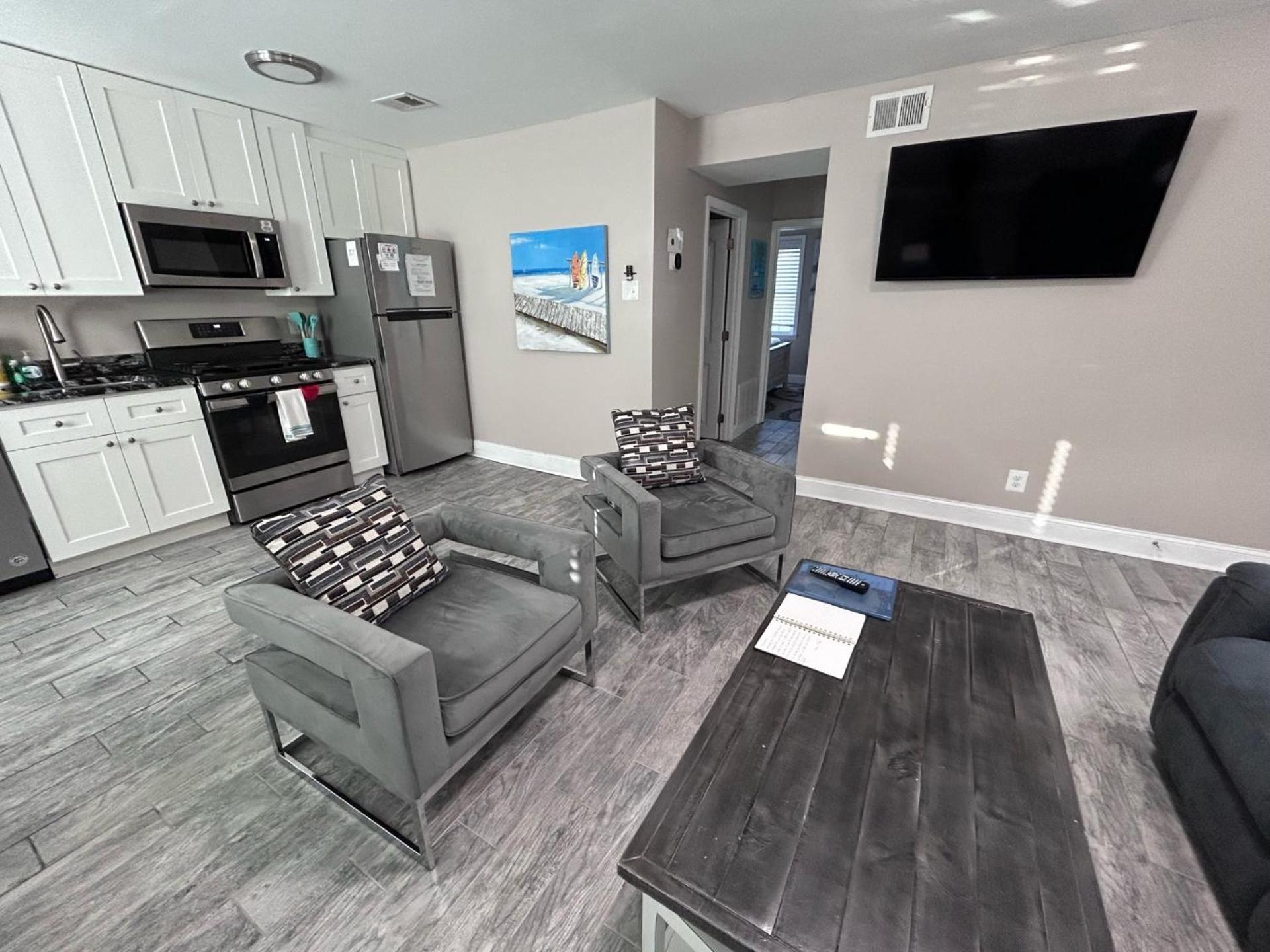 Beach Block Parking Modern Decor Porch Brigantine Extérieur photo